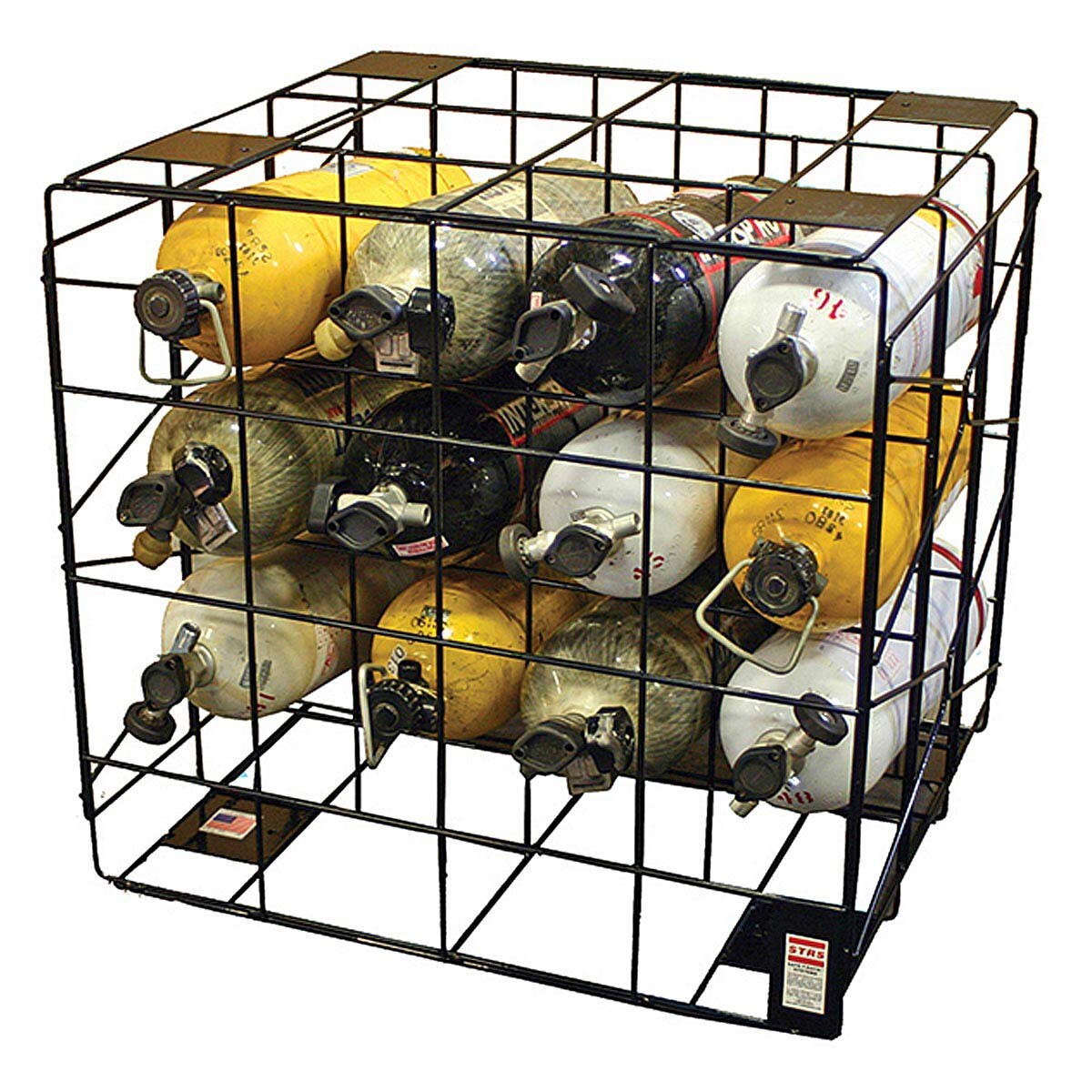 Pac Scba Rack SCBA12 Twelve SCBA Storage Basket | 30 MIN and 45 MIN SCBA Storage ...
